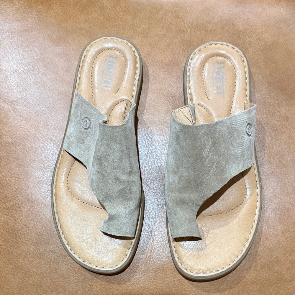 Born Beige Leather Sandals